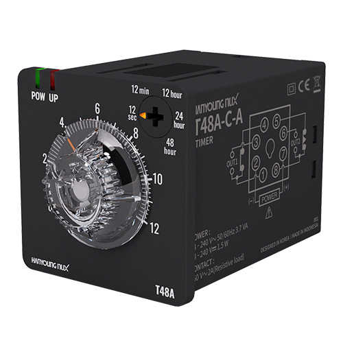 韩荣T48A-1B-A时间继电器T48A-12B-A定时器T48A-3B-A T48A-6B-A