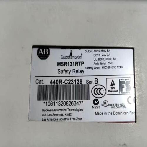 AB罗克韦尔安全继电器MSR131RTP，440R-C231~询价