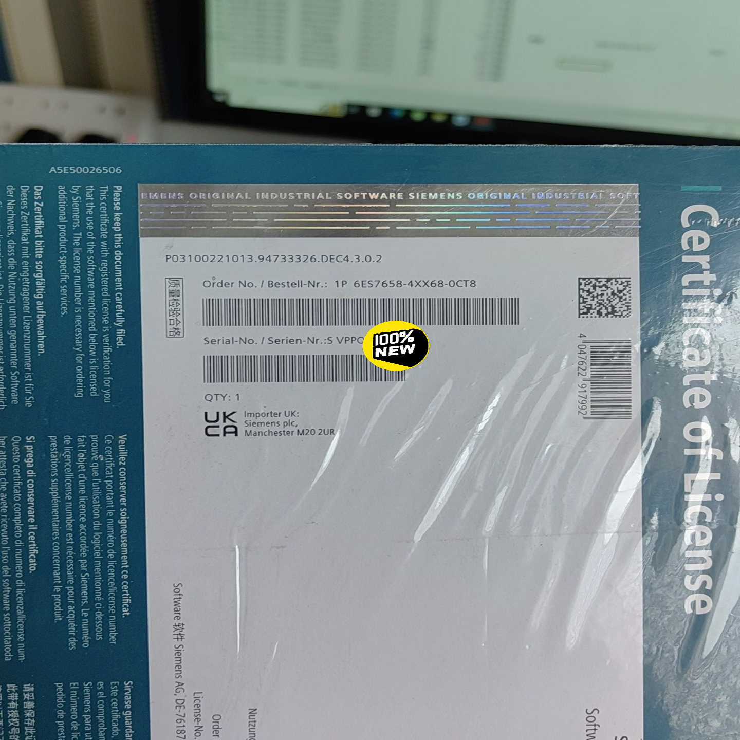 未开封6ES7658-4XX68-0CT8实物;议价