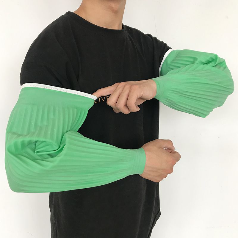 渔业加长厨房防油污护袖水产护精选橡胶工业袖套乳胶强防水耐酸碱