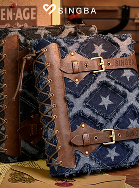 SINGBA牛仔卡四宫格3寸爱豆专辑小卡片拍立得活页纪念收纳相