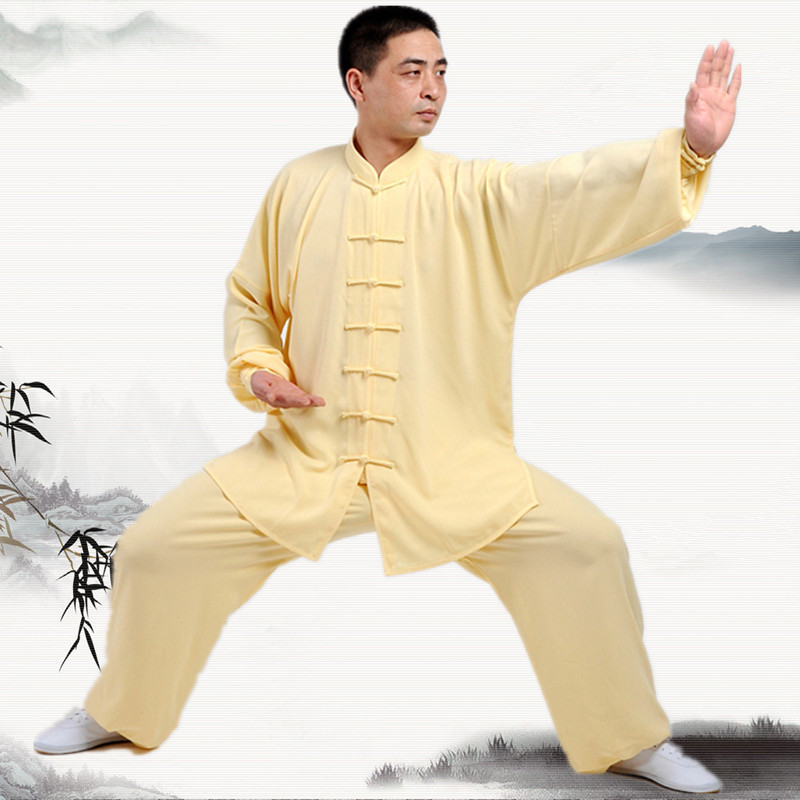太极服棉加丝春夏秋中国风太极拳练功服武术表演服装男女款晨