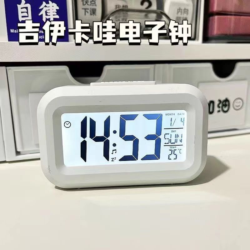闹钟学生用带夜光床头简约创意电子钟多功能小时钟宿舍闹铃贪睡钟