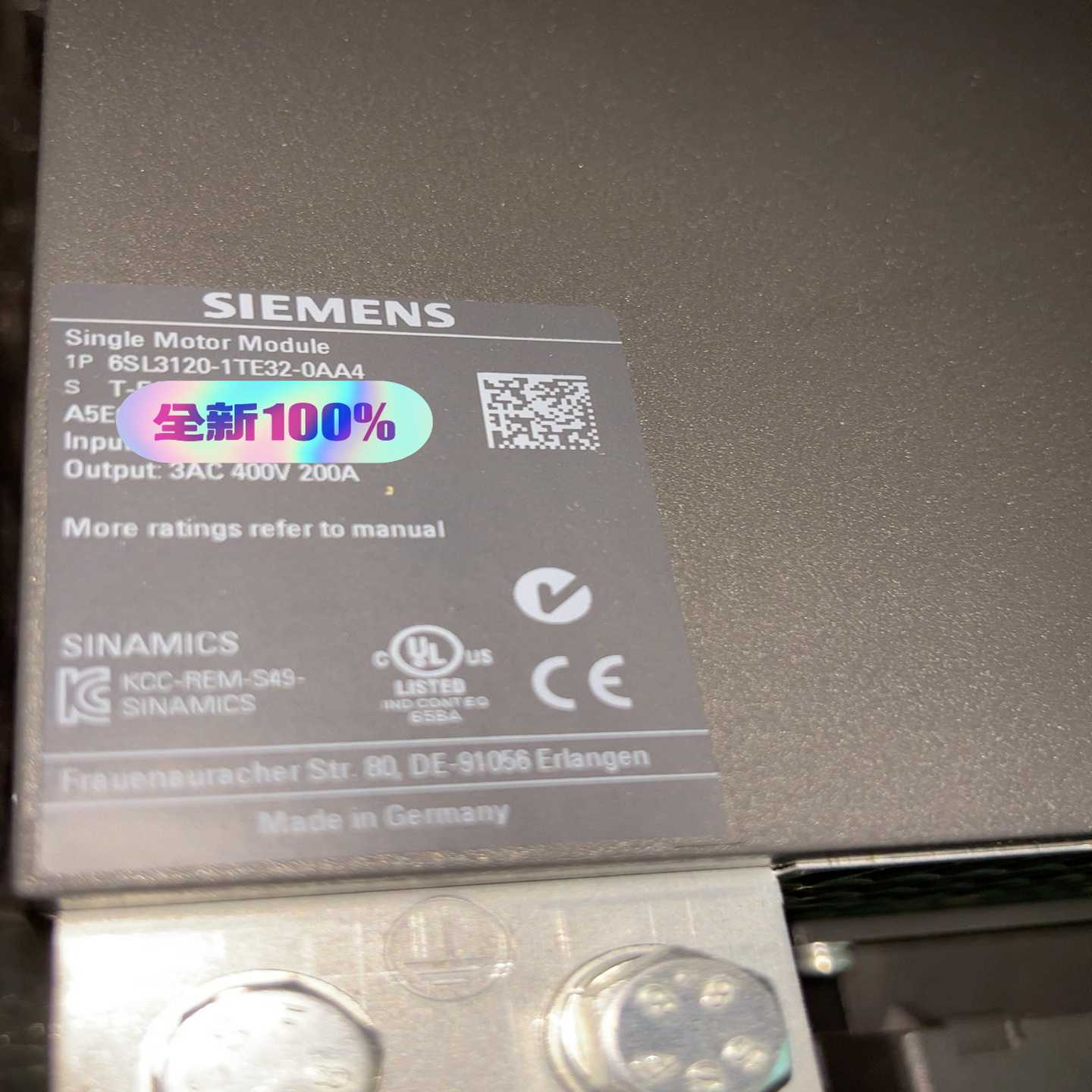 6SL3120-1TE32-0AA4，未使用，议（电子设备）