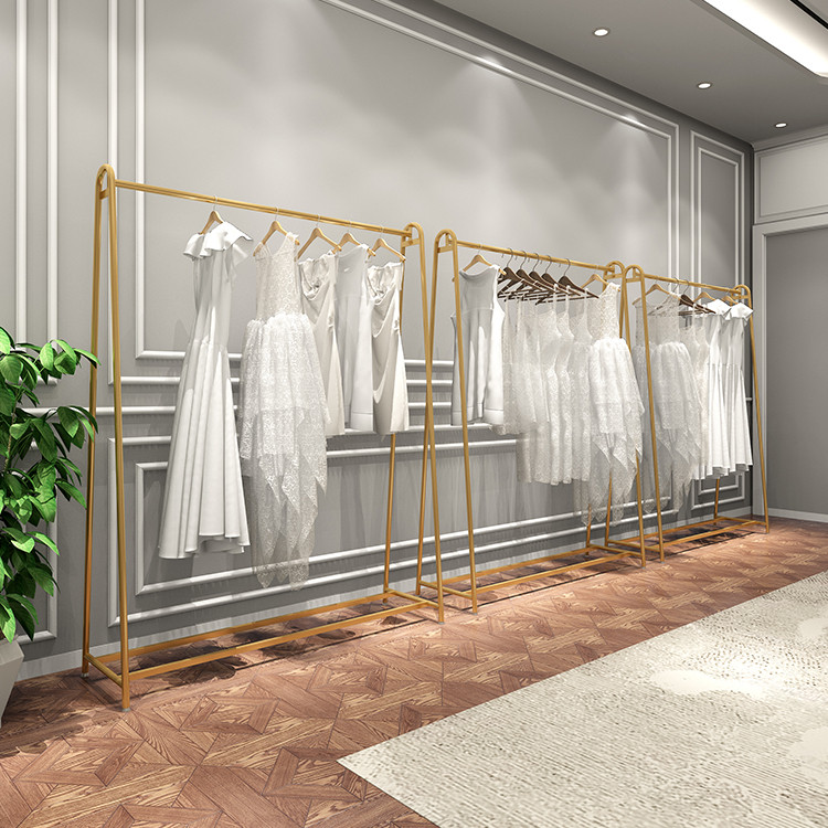 婚纱架子高架金色展示架落地挂衣架婚纱店影楼工作室旗袍礼服