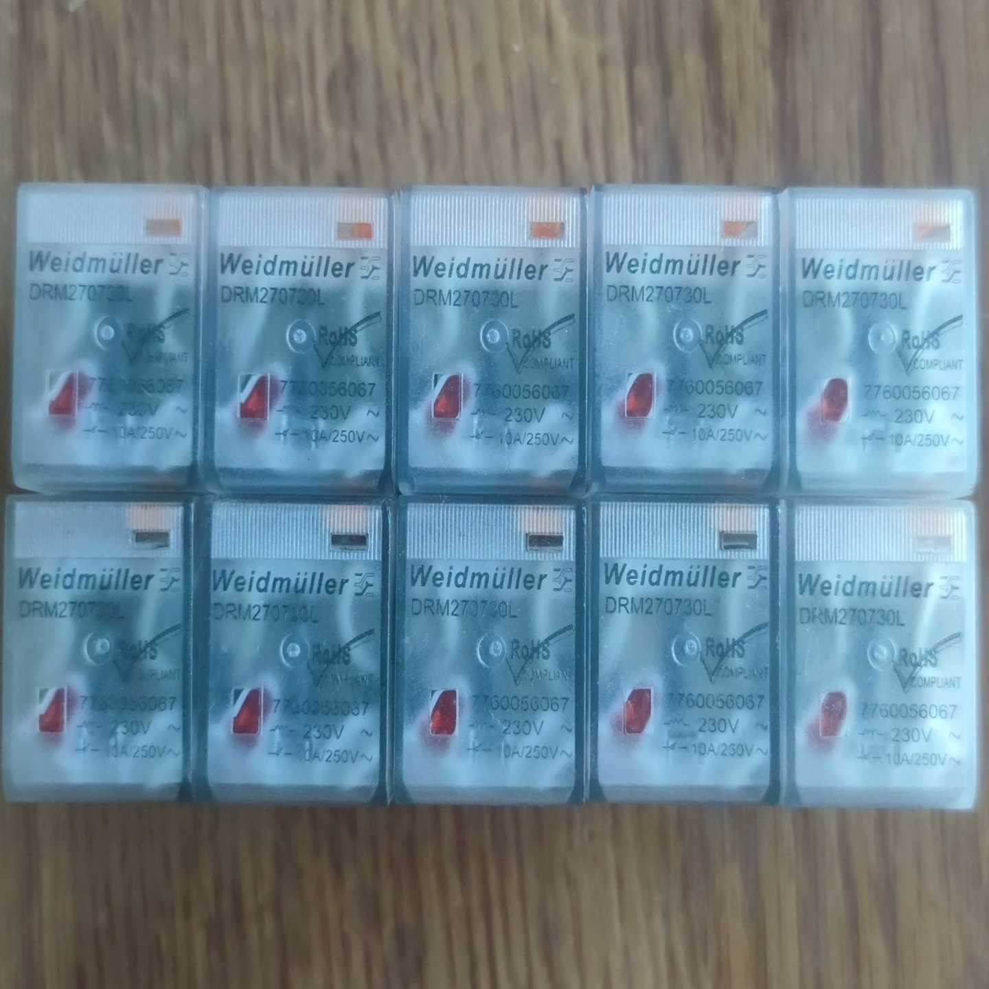 魏德米勒中间继电器DRM270730L2开两闭8脚AC230询价