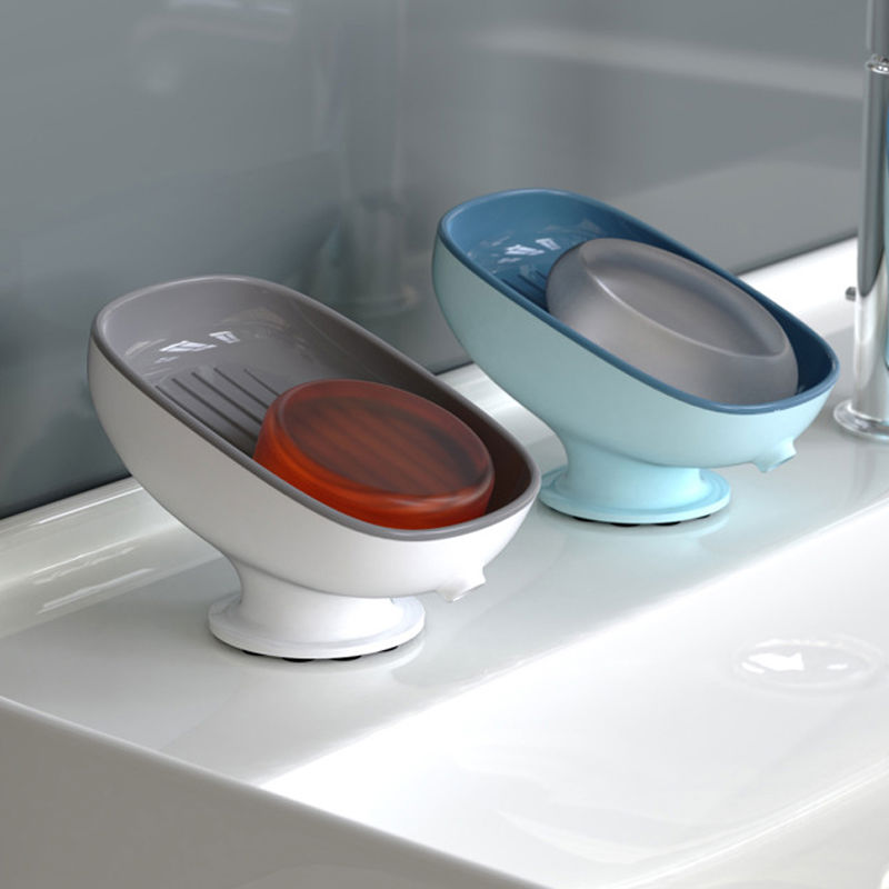 肥皂盒香皂盒免打孔壁挂式沥水吸盘家用卫生间洗衣皂盒浴室置