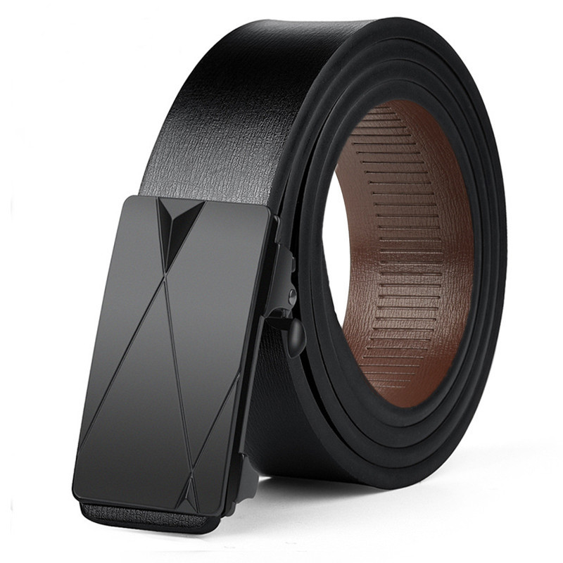 皮带男真皮牙自动扣纯牛皮学生腰带务休闲男士裤带潮流年轻人