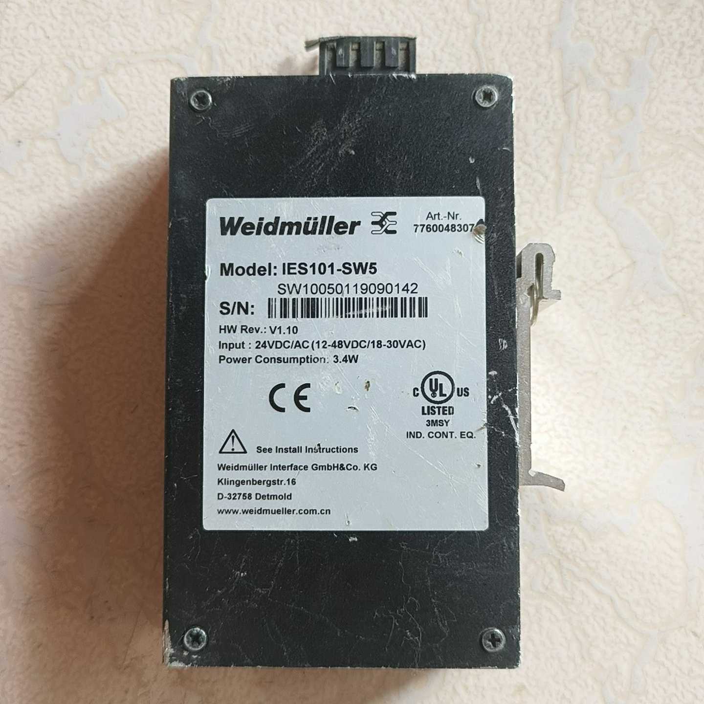 议价魏德米勒交换机IES101-SW5 实图拍摄  正常使用