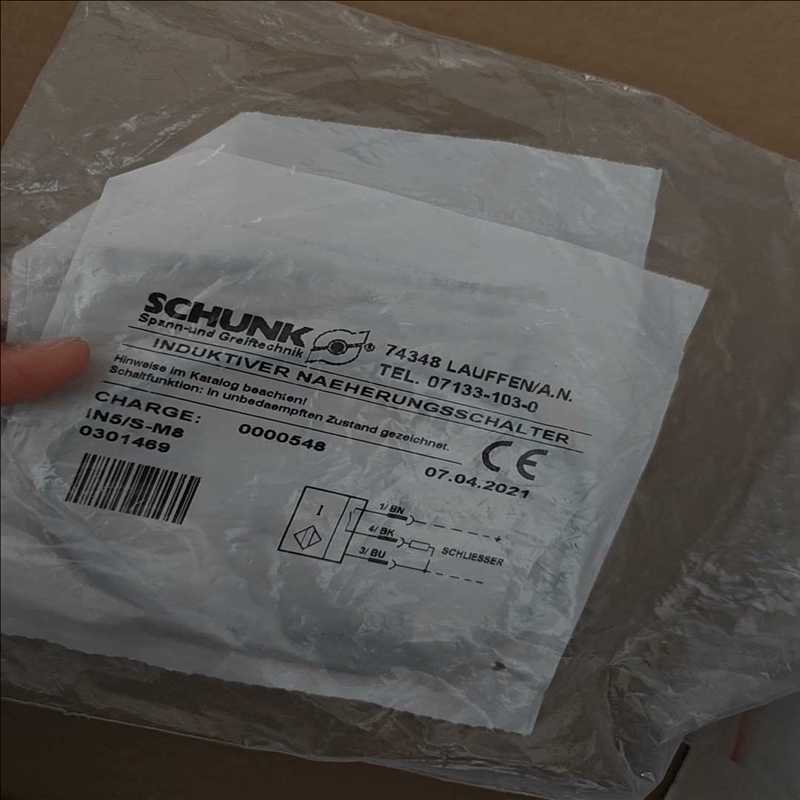 SCHUNK雄克IN 5/S-M8磁性接近开关传感器0301（崽载电子）