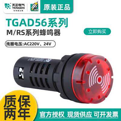 天正电气声光蜂鸣器TGAD56-22M/RS AC/DC220V闪光报警器 24开