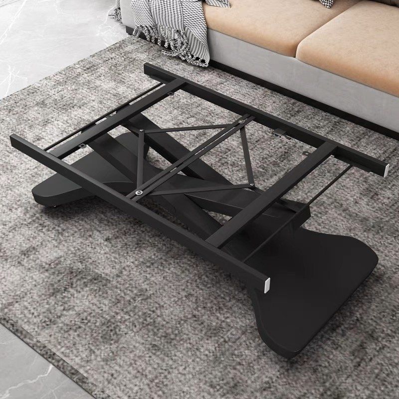 意式岩板升降茶几两用可移动一体式餐桌家用小户型多功能长方形桌