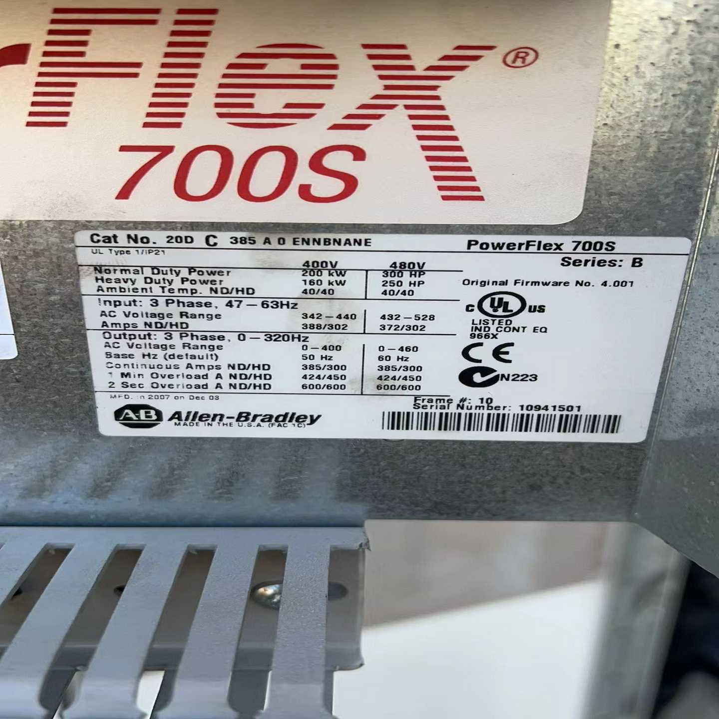 AB700S变频器20DC385A询价