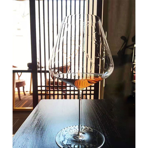 发顺丰 二支装小众细杆大肚红酒杯轻薄型酒高脚杯勃艮第杯