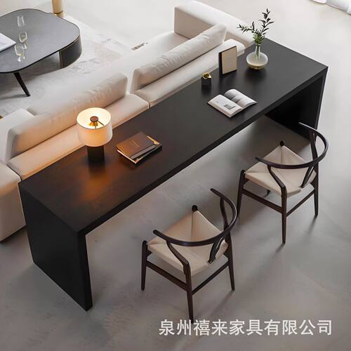 书房卧室靠墙台式电脑桌客厅沙发后大长书桌工作台双人学习桌家用