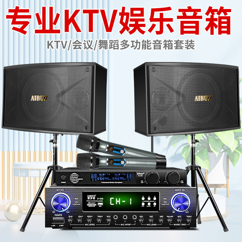 6寸8寸10寸ktv音响套装家用卡拉OK会议室舞蹈室壁挂音箱