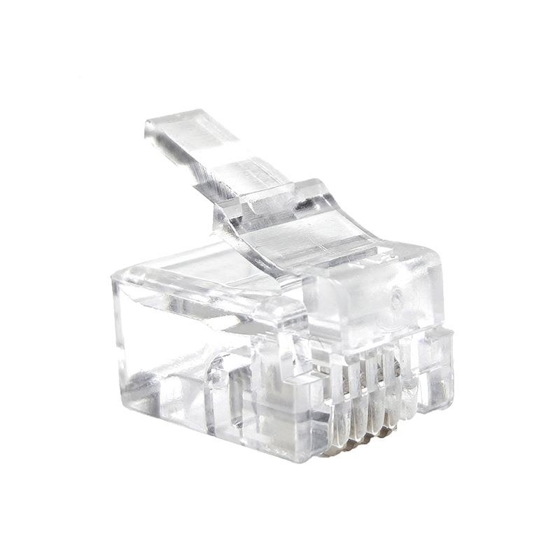 源头厂家6P4C连接器芯插头F1456电话水晶头电线话RJ11/R12家J四用