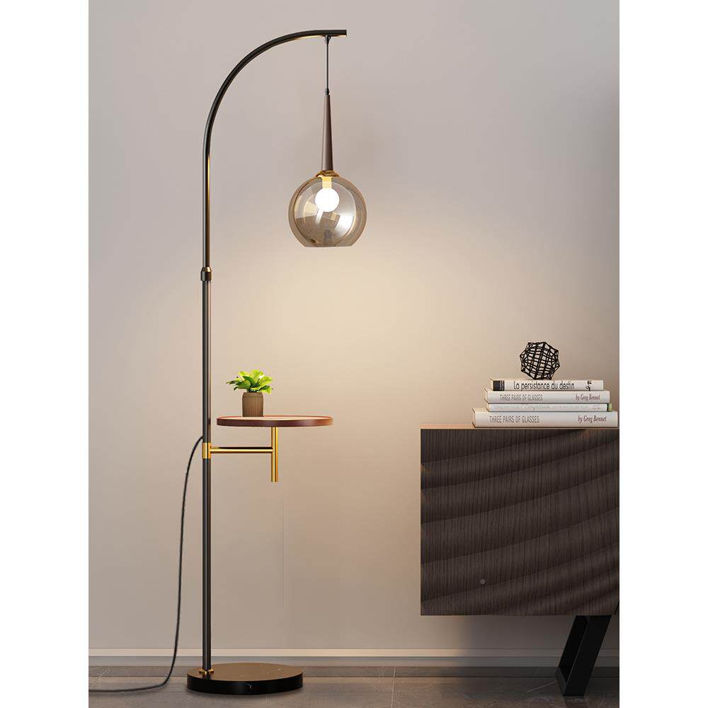 置物落地灯古客厅卧室床边一头448柜体摆件复沙发几茶几玻璃灯罩