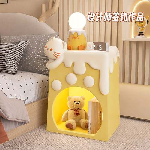 BJ2205A可爱小猫猫童床头柜家用卧室边柜创意卡通025新款2儿房床
