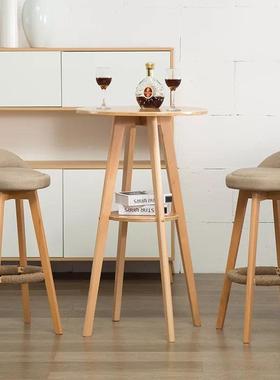 实简吧台椅吧椅美式CEW吧酒椅现代约木高脚凳前台旋转创意吧台凳