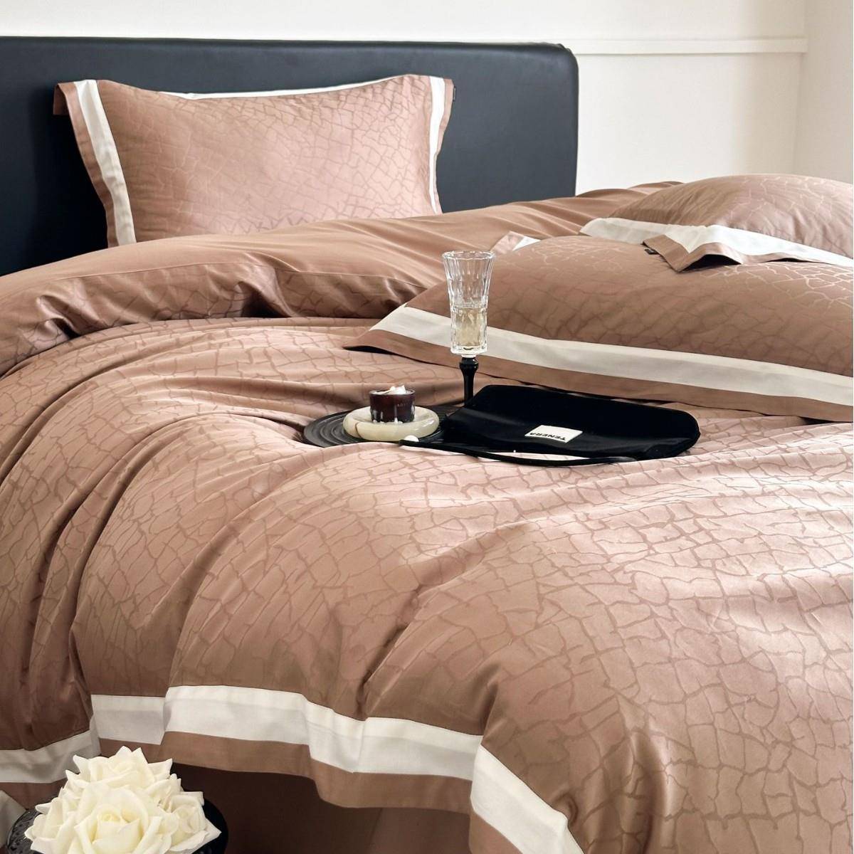 10支床贡缎提花四件套可裸睡纯色上用品简约全棉PFP四0件套