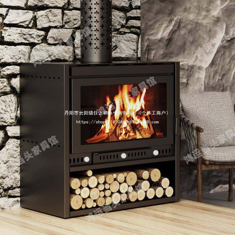 壁炉火木柴951内取暖炉家用燃木欧式匠人农村取柴暖柴真火室铸铁