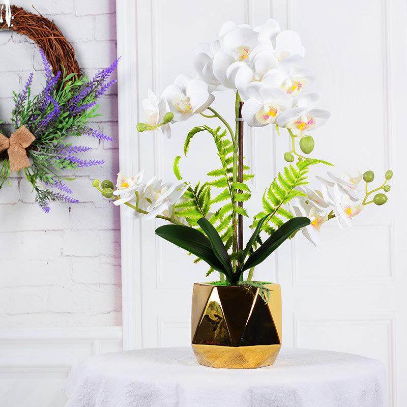 家装饰厅摆件仿真套花蝴蝶兰盆栽装客花艺手感3D打印蝴仿真植居物,家居饰品,仿真植物盆景,淘宝优惠券,粉丝福利购,淘宝优惠卷