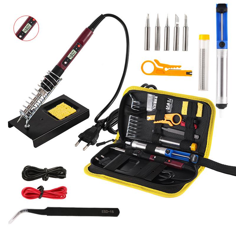 GQP80数显电烙铁套W装可调温恒温焊电烙笔维工具修烙接画笔工具包