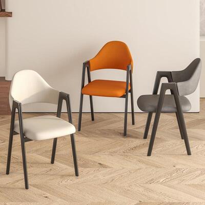 轻餐椅黑色家餐厅餐桌椅用子简子约56604书房靠背凳商用快餐店奢a