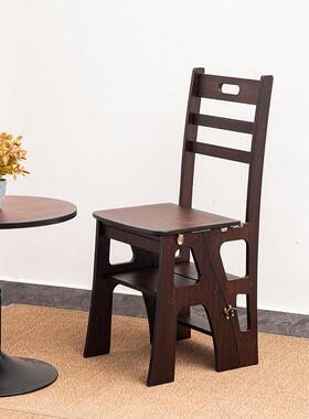 梯凳椅家用子折叠凳子两木用多功能实板凳SDT爬梯梯三步梯凳登高