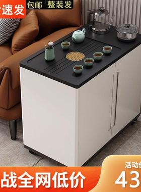 移动茶桌边台用柜家阳台小茶型旋转茶车客厅发PFS59281边沙茶几轻