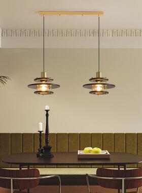 桌日式JPK风复古胡桃木色厅吊灯中古南洋设计师实木餐餐吧台橱窗