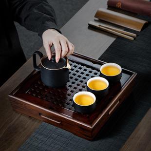 竹茶大小号简家易ZCP20211用蓄盘水储水排水干台泡茶盘茶茶托茶具