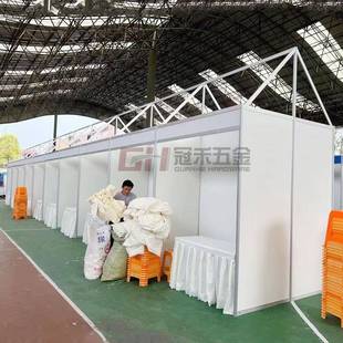 展柱会加顶展位外建铝合金八棱标摊展架户活动集搭加顶展位市促销