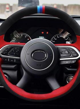 长城方向盘套皮卡汽车手缝把套四50534季通用风骏5车6真翻毛炮皮