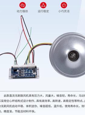 微型量直流无刷高压风吸风44830尘器播种机机械设备用大鼓机吸尘