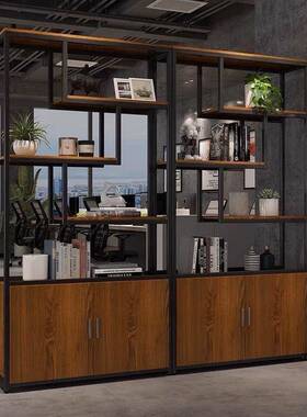 工业风断置物架铁艺玄关柜客厅落隔花架办公REQ地室简约用展示商