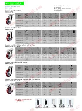 3氨寸寸5中型聚酯304不锈VIG钢万向寸脚轮|不锈钢活动脚轮4厂家