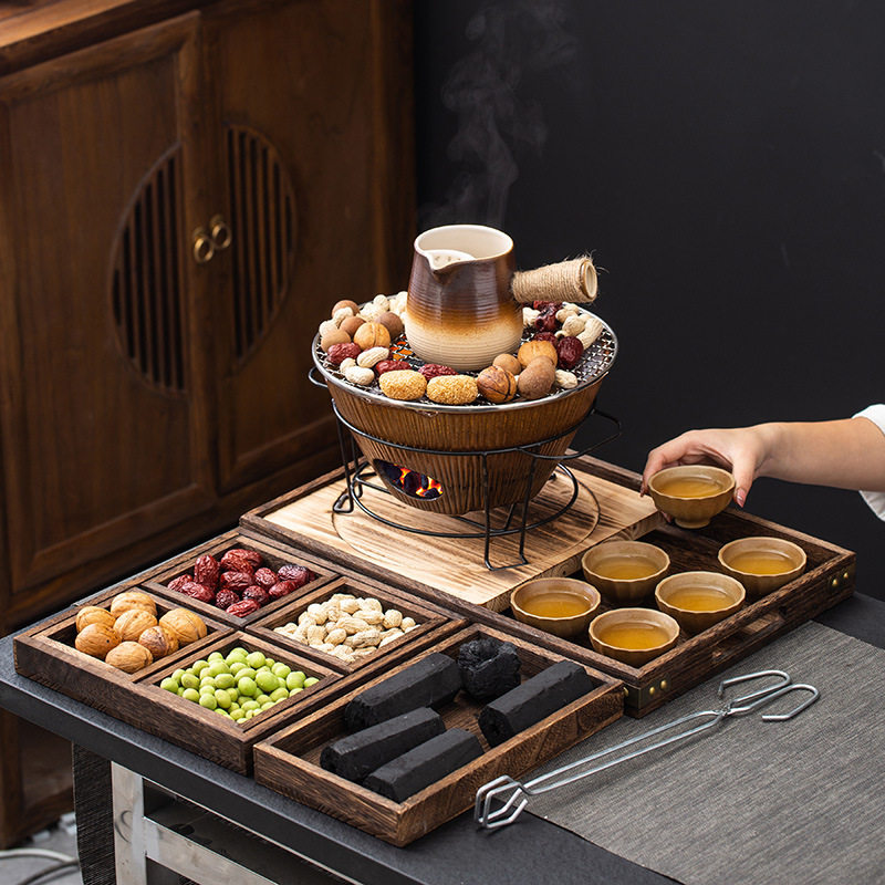 围炉煮茶木炭炉取暖烤火全套