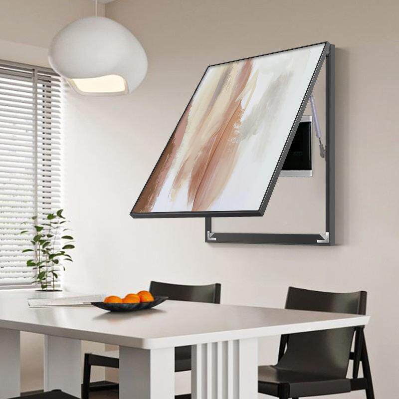简约抽象现代电表箱装饰挂画竖版餐厅多媒体电餐盒边柜412液压配