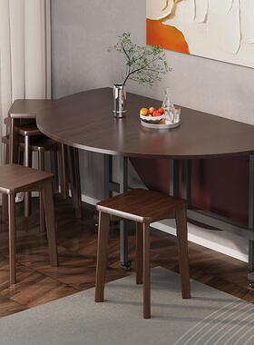 叠桌圆桌折餐家用小户型可叠桌子出租桌房RHE简易组装厨房隐形饭