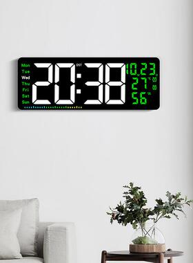 新创客MVL厅挂L意ED电子钟多功能彩色时钟17.寸温湿度闹钟钟63661