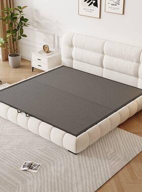 油风布艺约床主卧室现代简奢家奶用双轻人软包73091猫爪布艺床简