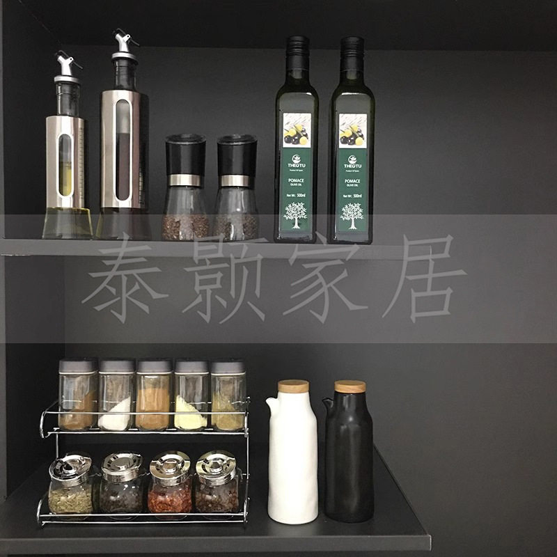 简约现代样板房展厅厨房厨柜摆件油壶调味罐创意软装玻璃道具组合