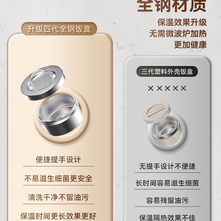 24上小时超保温饭盒长桶冬季31不锈钢学6生大容量便携多层F97S769