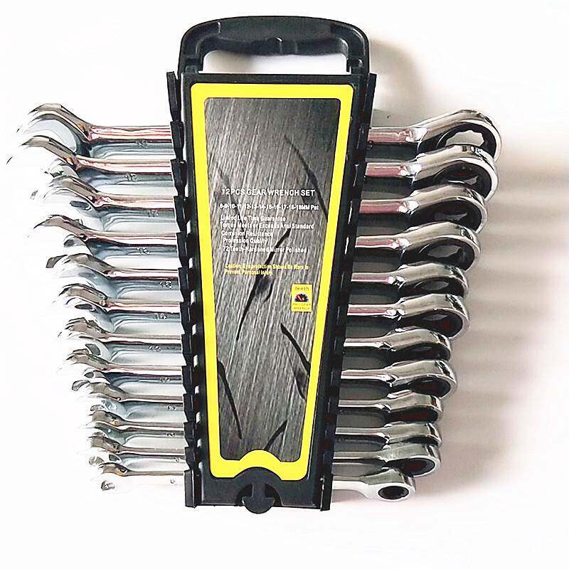 定宇工具两12PCS无品牌/-塑架8-22MM家用手动用工具两用棘轮扳手