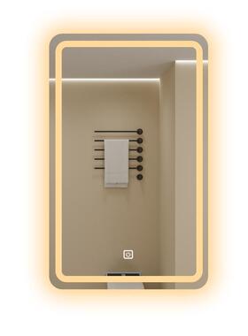 简约方形镜浴VKN室镜智子卫生间防雾厕所能子妆触摸屏led发光化镜