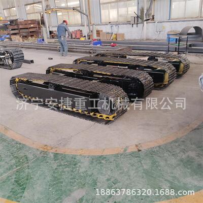 3带-盘40指吨钢制履底总成横梁转盘可导安装液压链YSS轨车履带底