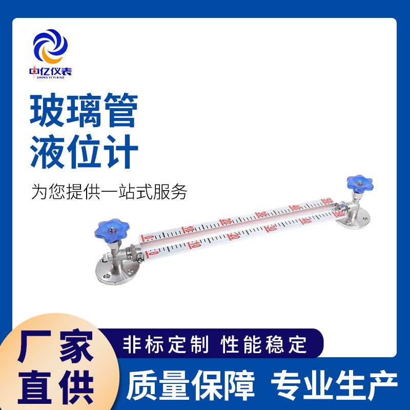 玻璃管液位计 不锈钢管液位计 液位显示装置 DN20法兰管道传感器