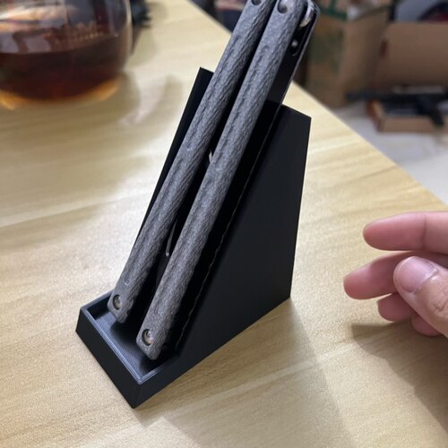 EDC工具收纳、蝴蝶刀折刀桌面书柜展示支架3D打印
